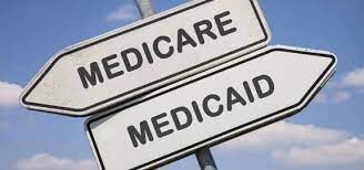 Signpost arrows labeled Medicare and Medicaid