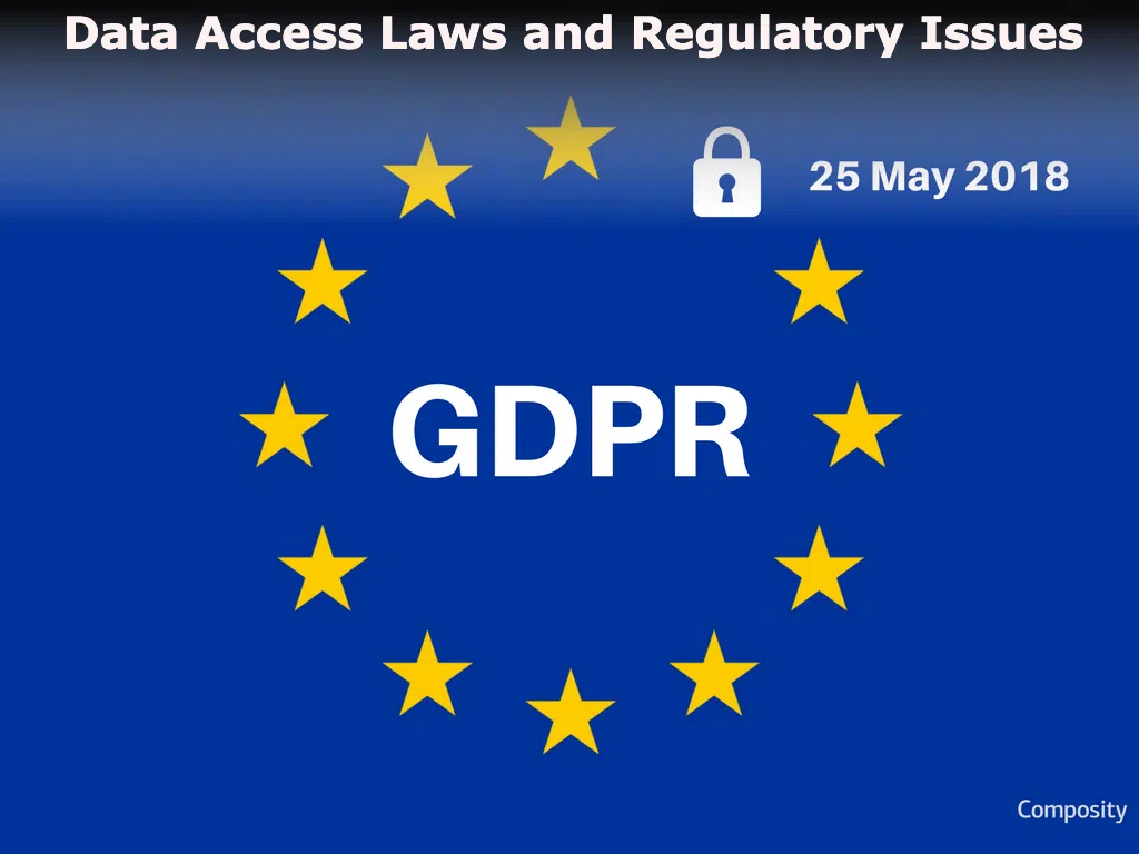 EU GDPR graphic with padlock and date