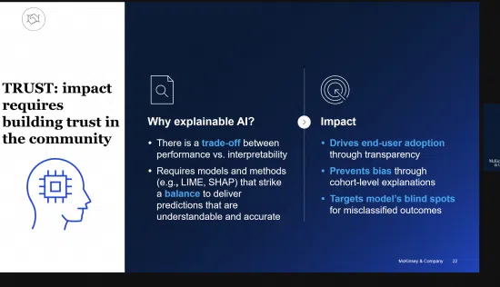 Slide: building trust through explainable AI