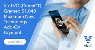 Viz.ai app on smartphone with grant announcement