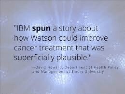 Text quote about IBM Watson and cancer treatment