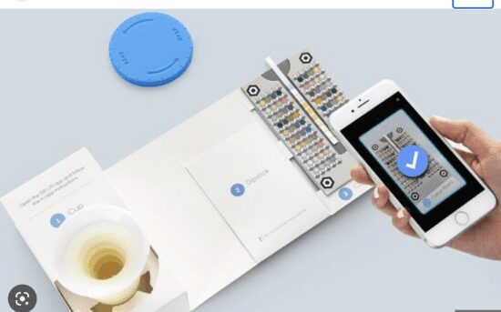 Smartphone scanning at-home diagnostic test kit