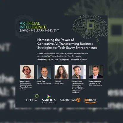 Generative AI event poster with speaker photos