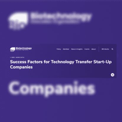 Webpage: success factors for tech transfer startups