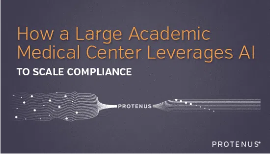 Academic medical center using AI for compliance