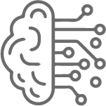 AI brain circuit icon
