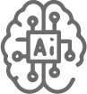 AI brain circuit icon