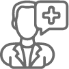 Doctor icon with medical cross