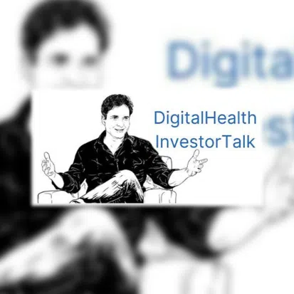 Sketch of man next to "DigitalHealth InvestorTalk" text