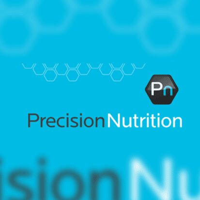 Precision Nutrition hexagon logo on teal field