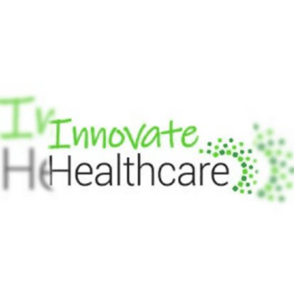 Innovate Healthcare logo with green dotted swoosh