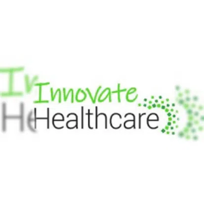 Innovate Healthcare logo with green dotted swoosh