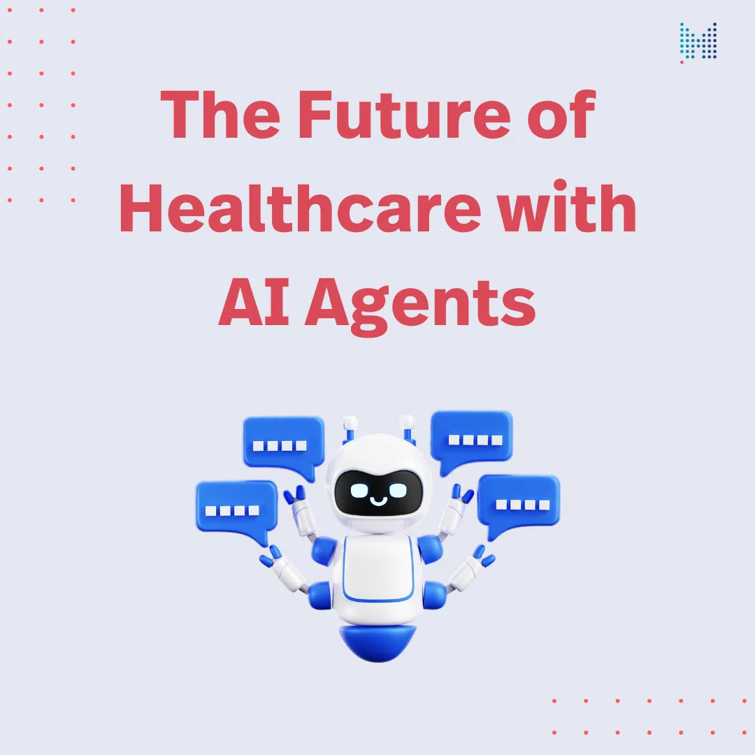 AI healthcare agent robot with chat bubbles