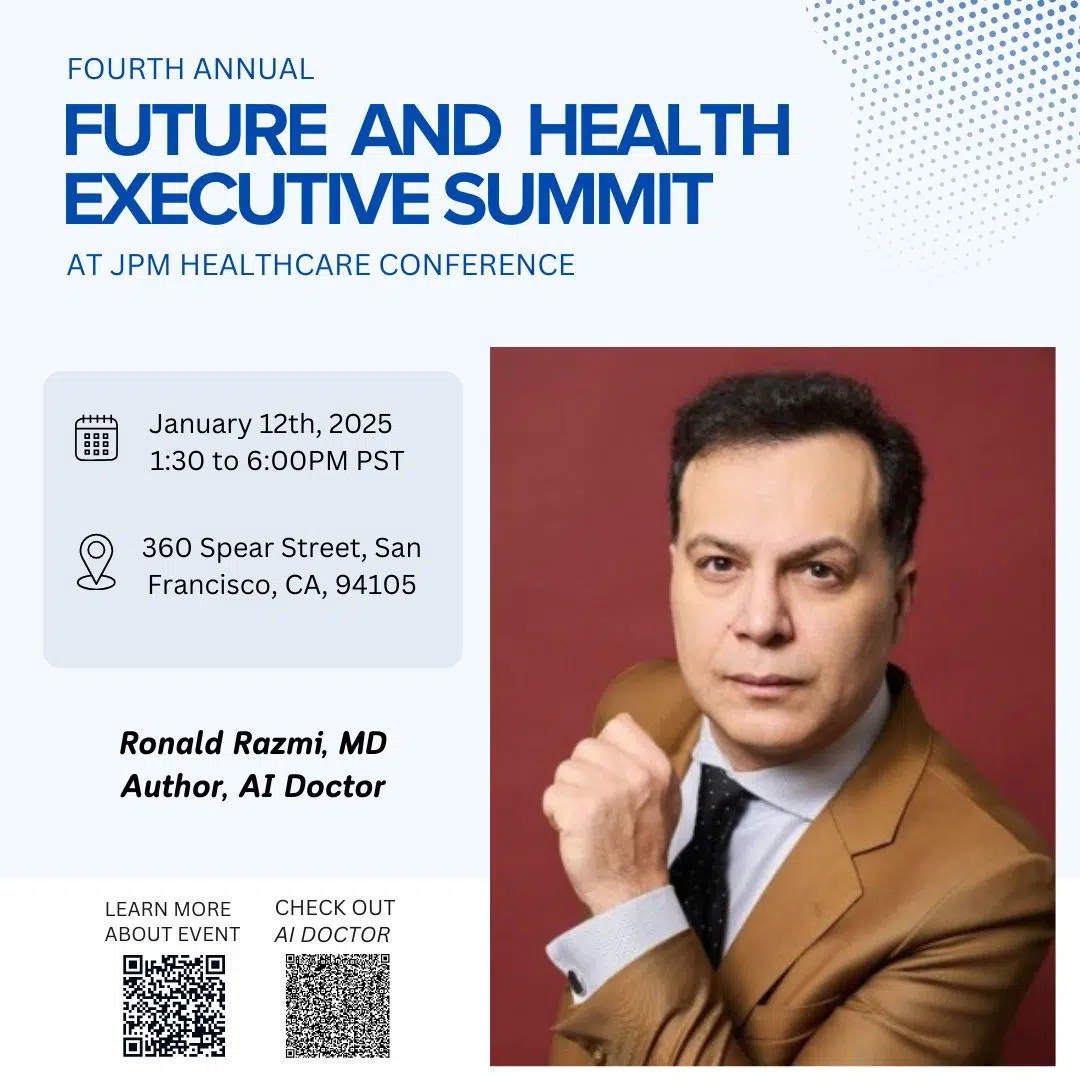 Future and Health Executive Summit poster with speaker