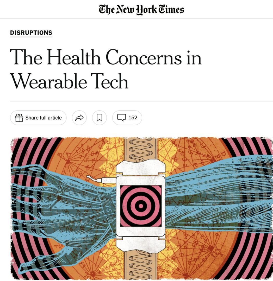 Wearable tech smartwatch with target symbol