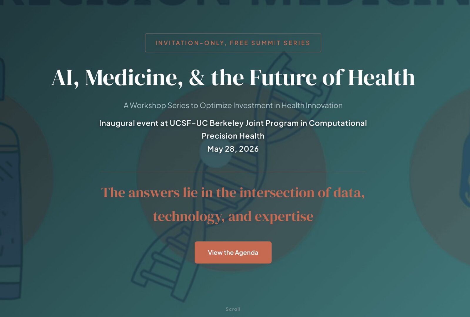 AI and medicine conference landing page